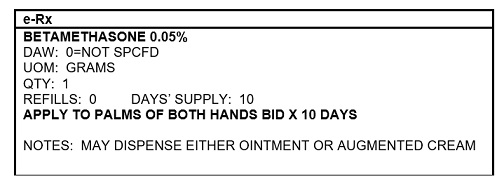 Betamethasone 0.05% prescription